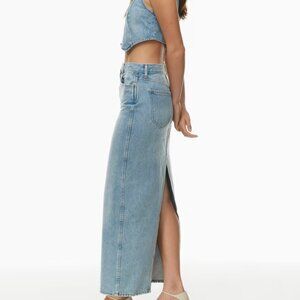 Aritzia Denim Forum Maxi Denim Skirt